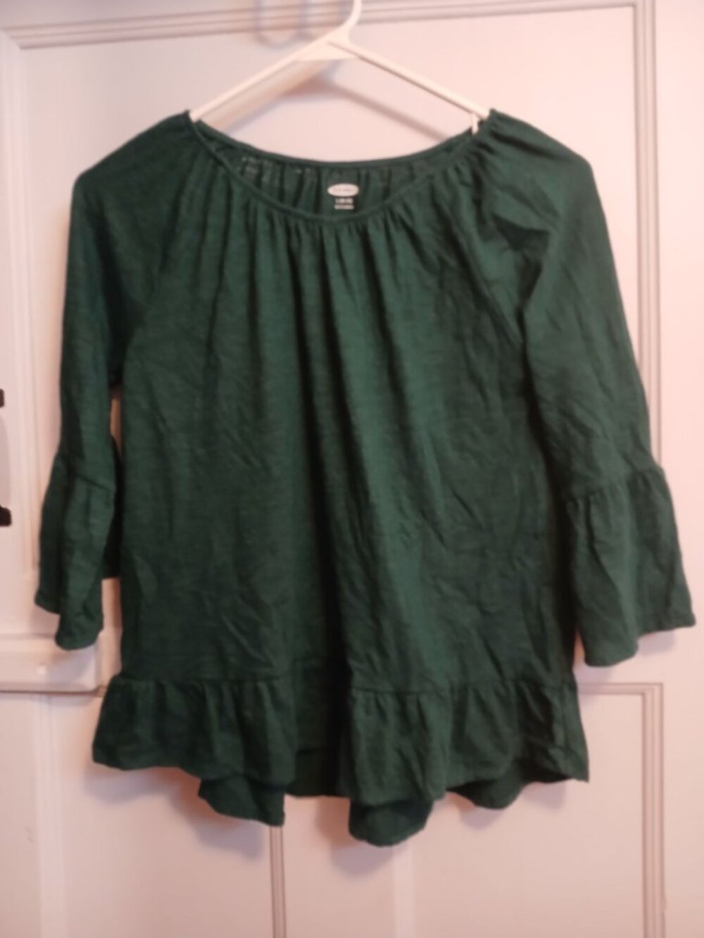 Old Navy Girls L 10/12 Green Long Sleeve Shirt